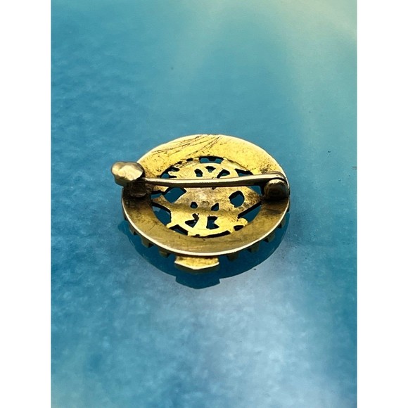 14 karat Antique Victorian Monogram class 94 Brooch , Cloak / Sash Pin - Picture 10 of 12